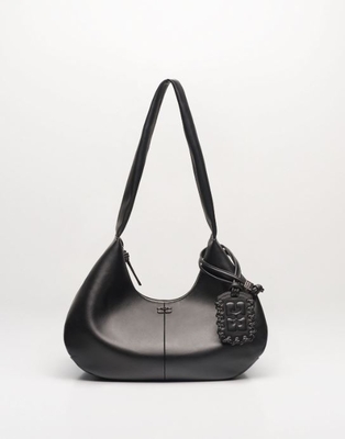 Bolso Hobo Ganni mediano negro